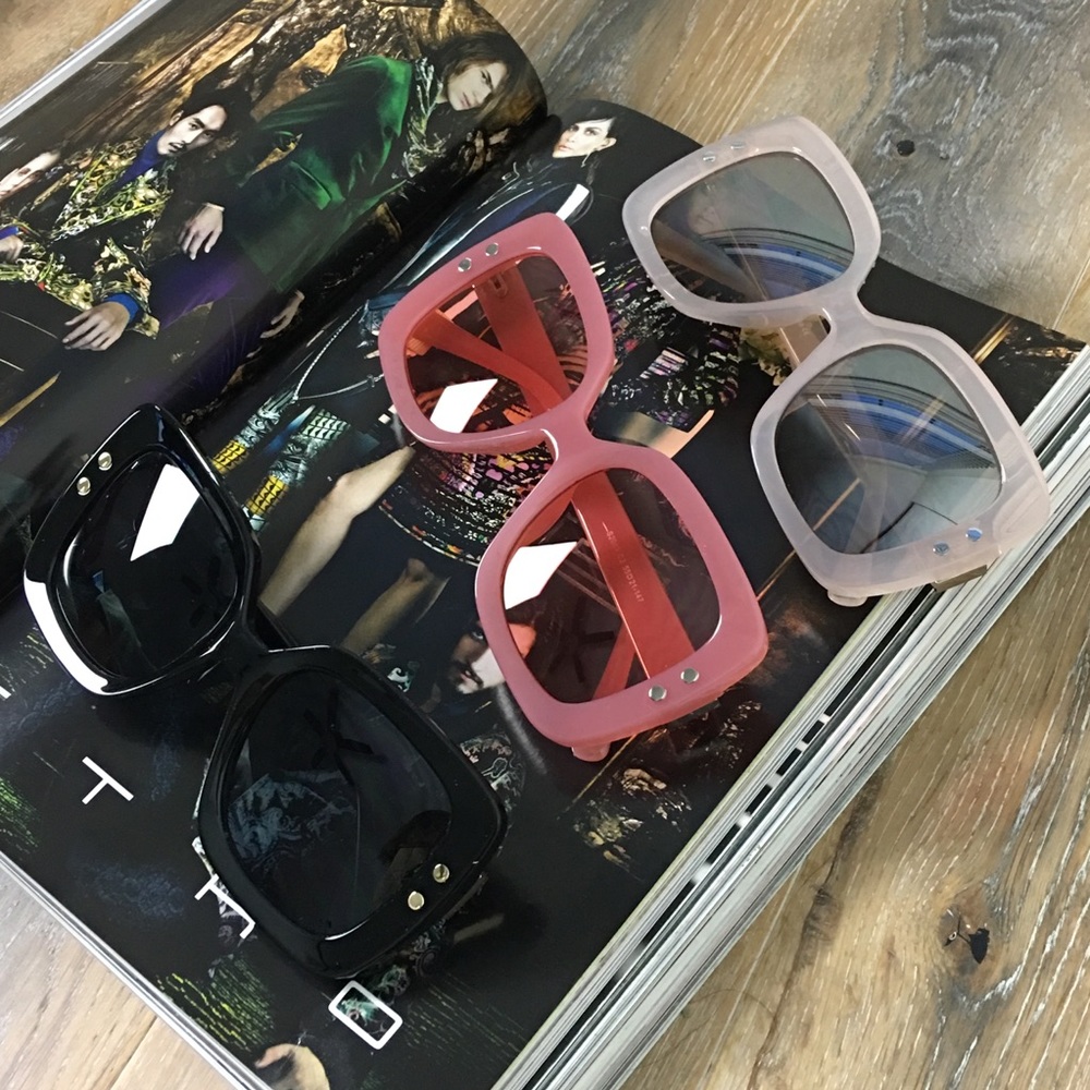 ⬇️ Oversized Square Frame Pink Fashion Sunglasses - Picture 7 of 7